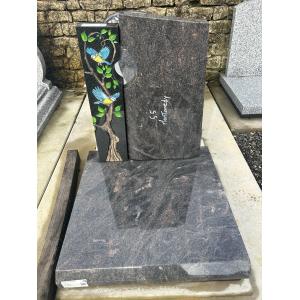 Monument Cinéraire Granits HIMALAYA MOUNTAIN BLUE & REGAL BLACK