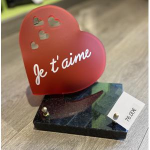 Plaque Coeur Rouge